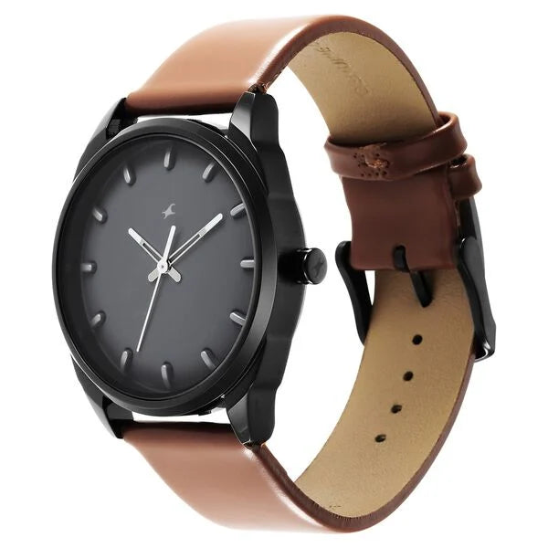Fastrack After Dark Blue Dial Leather Strap Watch for Guys ns3273nl02 / 3273nl02 - KRISHNA WATCH COMPANY