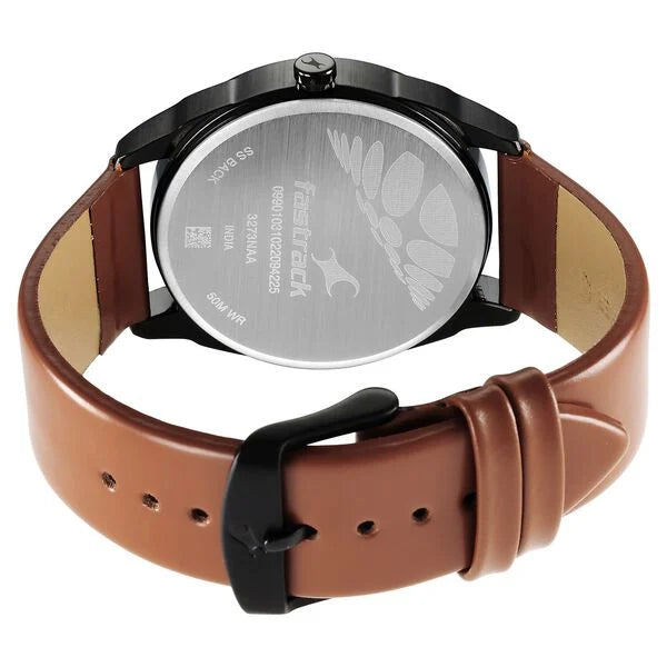 Fastrack After Dark Blue Dial Leather Strap Watch for Guys ns3273nl02 / 3273nl02 - KRISHNA WATCH COMPANY