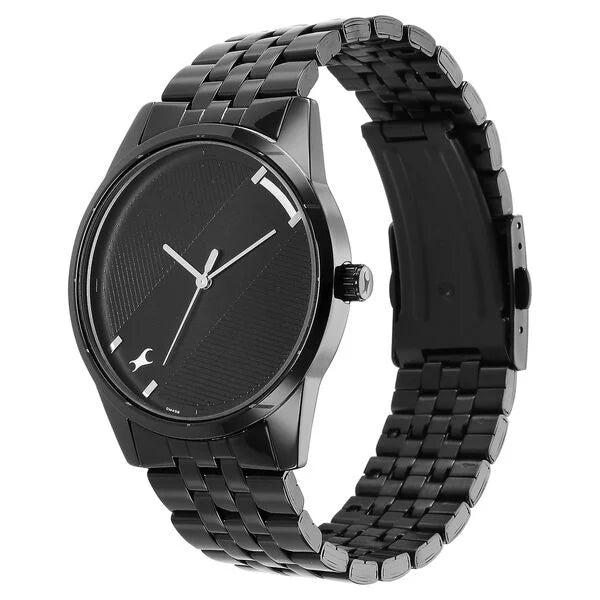 Fastrack Stunners Quartz Analog Black Dial Watch for Guys - 3277NM01 - KRISHNA WATCH COMPANY