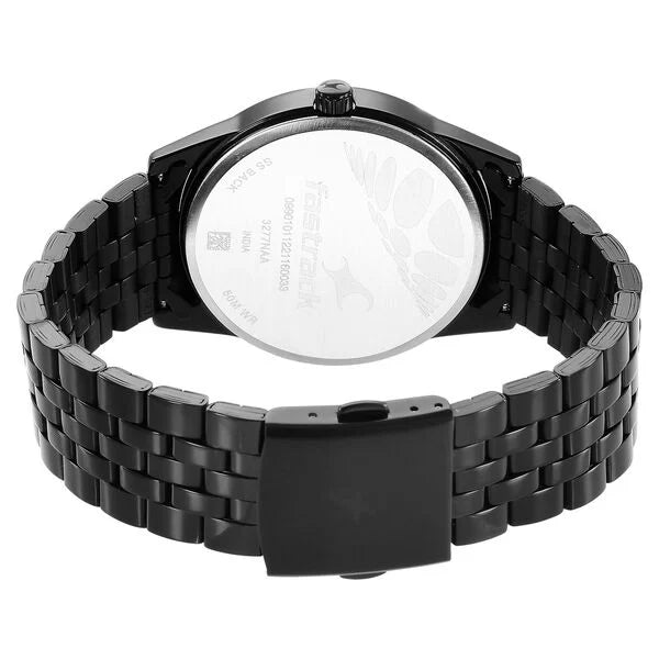 Fastrack Stunners Quartz Analog Black Dial Watch for Guys - 3277NM01 - KRISHNA WATCH COMPANY