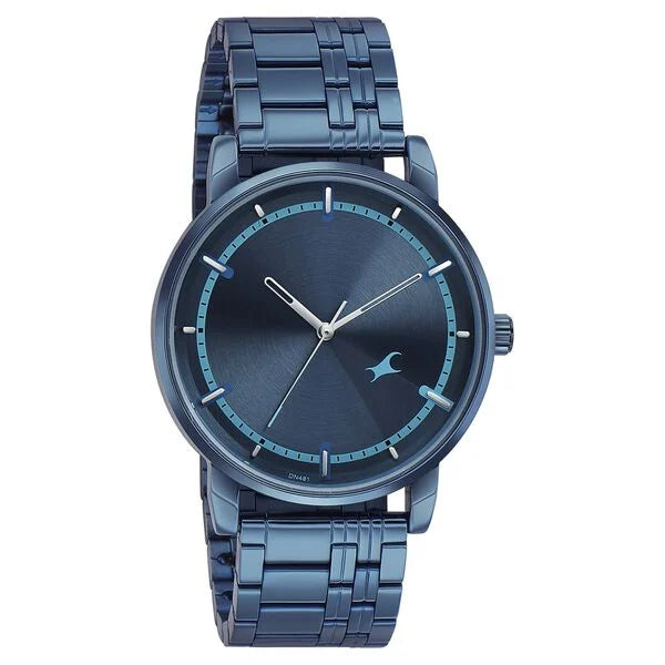 Fastrack Style Up Blue Dial Stainless Steel Strap Watch for Guys - 3278QM01 - KRISHNA WATCH COMPANY