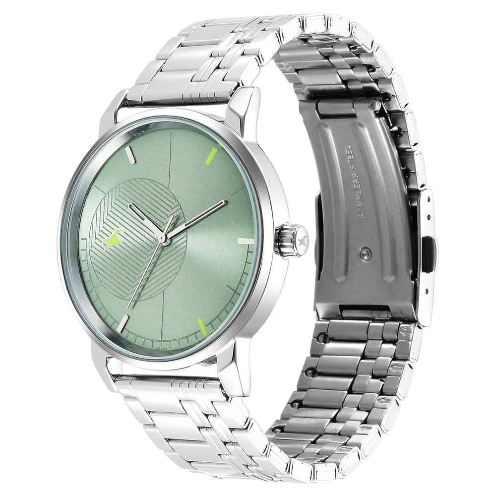Fastrack STUNNERS 3.0 GREEN DIAL METAL STRAP WATCH - 3278SM01 - KRISHNA WATCH COMPANY