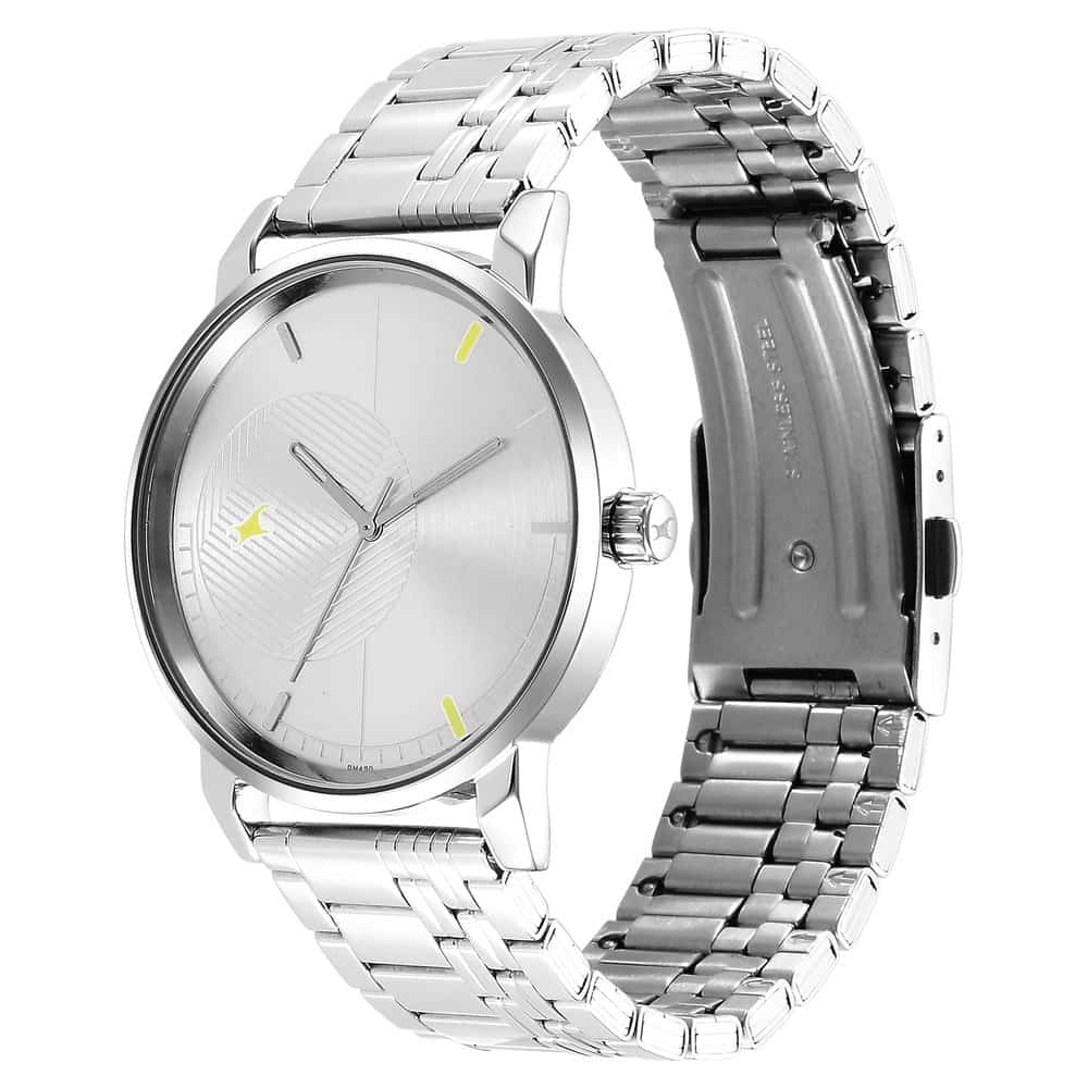 Fastrack STUNNERS 3.0 SILVER DIAL METAL STRAP WATCH 3278SM02
