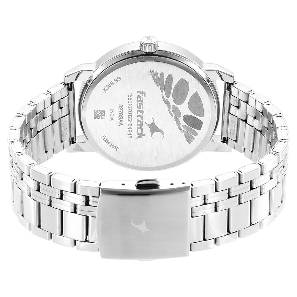 Fastrack STUNNERS 3.0 SILVER DIAL METAL STRAP WATCH 3278SM02