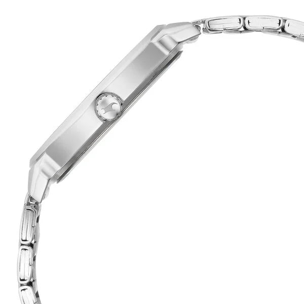 Fastrack Stunners White Dial Metal Strap Watch for Guys 3278sm04 - KRISHNA WATCH COMPANY
