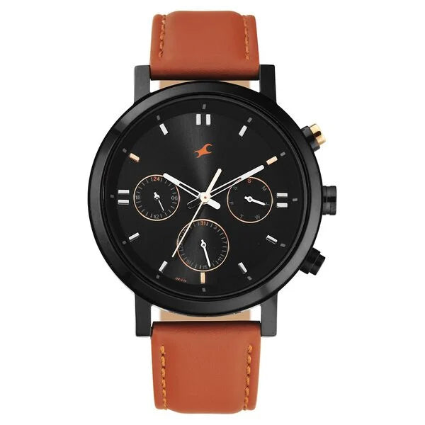 Fastrack Tick Tock Quartz Analog Watch for Guys 3287KL01 - KRISHNA WATCH COMPANY