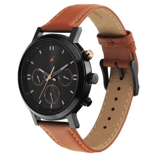 Fastrack Tick Tock Quartz Analog Watch for Guys 3287KL01 - KRISHNA WATCH COMPANY