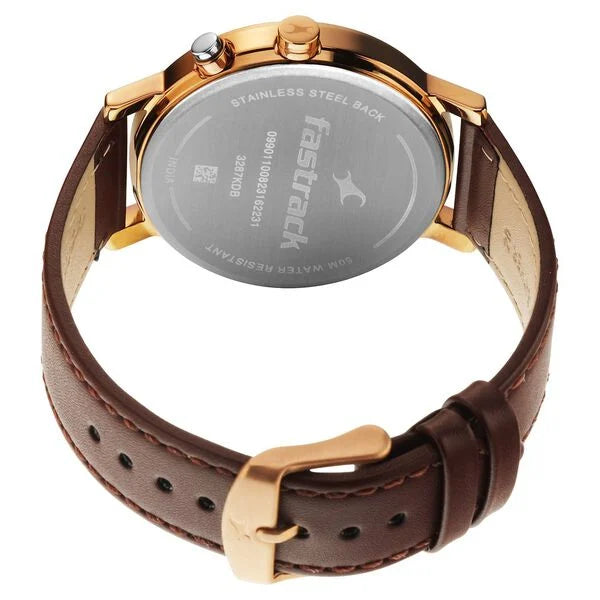 Fastrack Tick Tock Quartz Analog Watch for Guys 3287kl04 - KRISHNA WATCH COMPANY