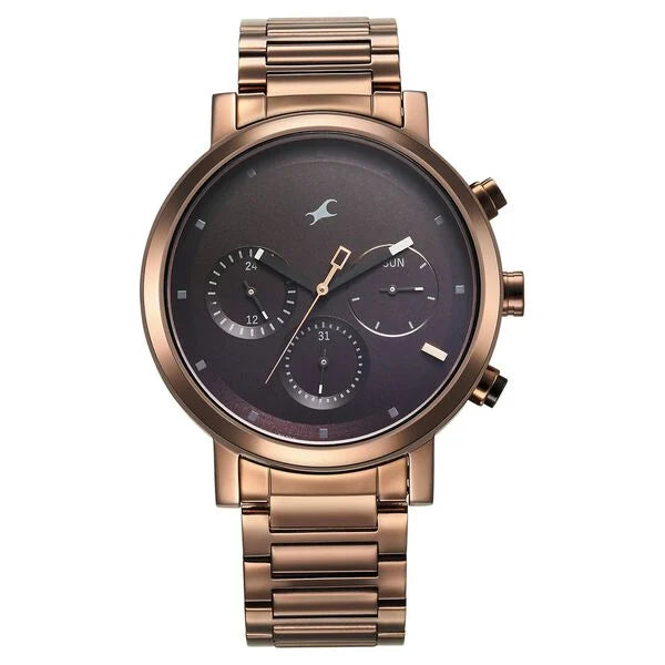 Fastrack Tick Tock Quartz Watch for Guys - 3287KM07