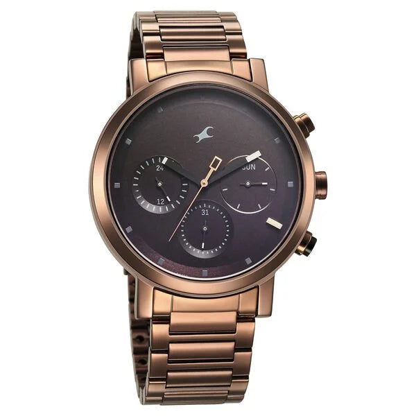 Fastrack Tick Tock Quartz Watch for Guys - 3287KM07 - KRISHNA WATCH COMPANY