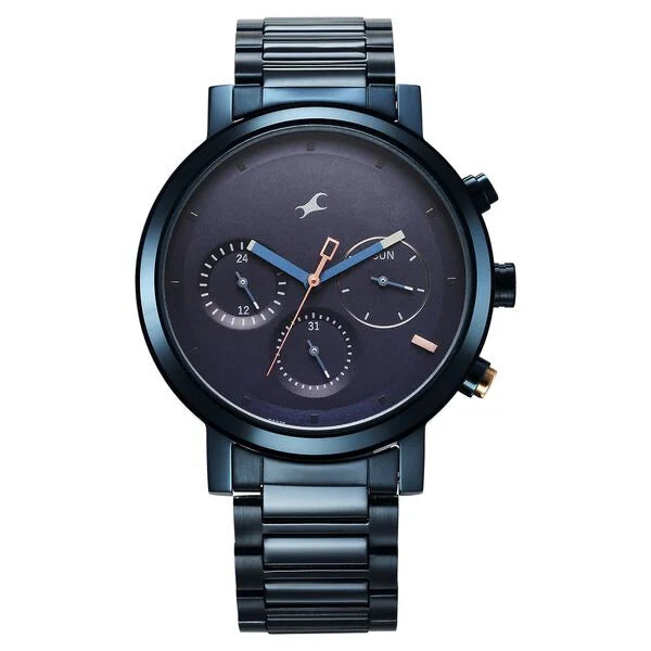 Fastrack Tick Tock Quartz Analog Watch for Guys - 3287KM08 - KRISHNA WATCH COMPANY