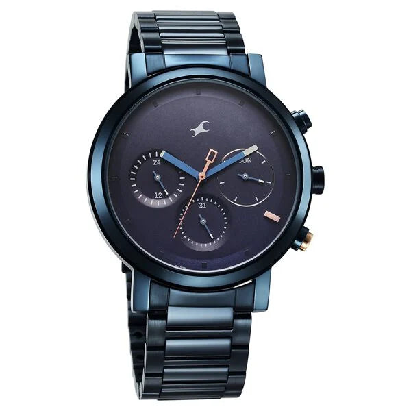 Fastrack Tick Tock Quartz Analog Watch for Guys - 3287KM08 - KRISHNA WATCH COMPANY