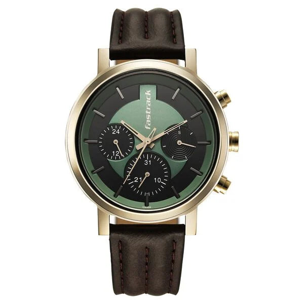 Fastrack Chrome K Quartz Multifunction Watch For Guys 3287QL02 - KRISHNA WATCH COMPANY