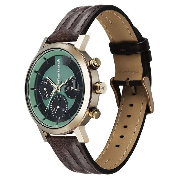 Fastrack Chrome K Quartz Multifunction Watch For Guys 3287QL02 - KRISHNA WATCH COMPANY