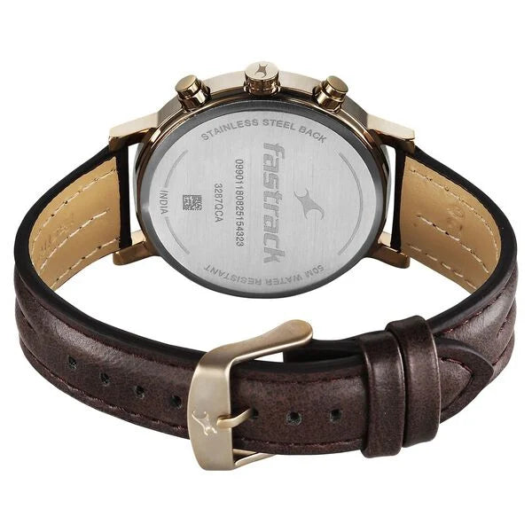 Fastrack Chrome K Quartz Multifunction Watch For Guys 3287QL02 - KRISHNA WATCH COMPANY