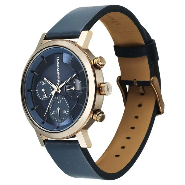 Fastrack Chrome K Quartz Multifunction Watch For Guys 3287QL04 - KRISHNA WATCH COMPANY