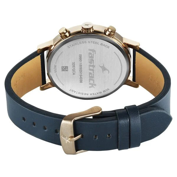 Fastrack Chrome K Quartz Multifunction Watch For Guys 3287QL04 - KRISHNA WATCH COMPANY