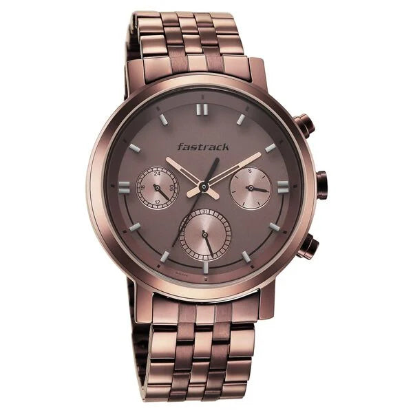 Fastrack Tick Tock Quartz Multifunction Watch for Guys 3287QM01 - KRISHNA WATCH COMPANY