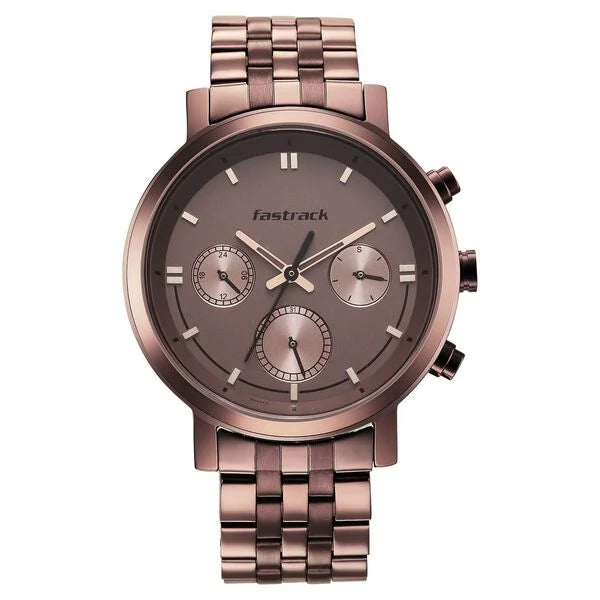 Fastrack Tick Tock Quartz Multifunction Watch for Guys 3287QM01 - KRISHNA WATCH COMPANY