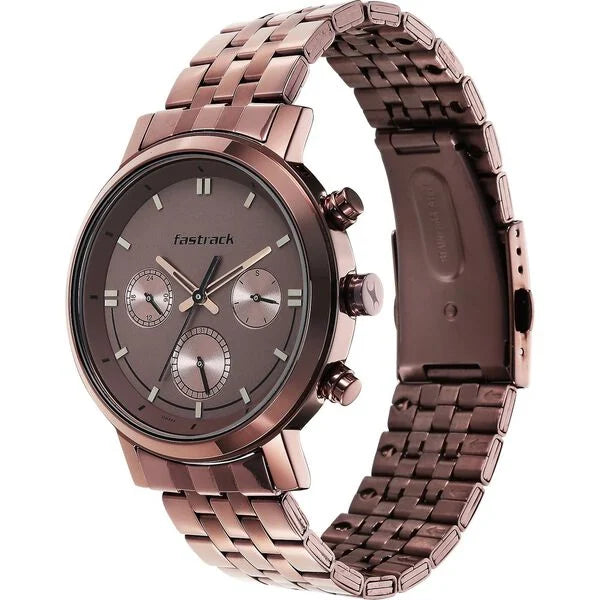 Fastrack Tick Tock Quartz Multifunction Watch for Guys 3287QM01 - KRISHNA WATCH COMPANY