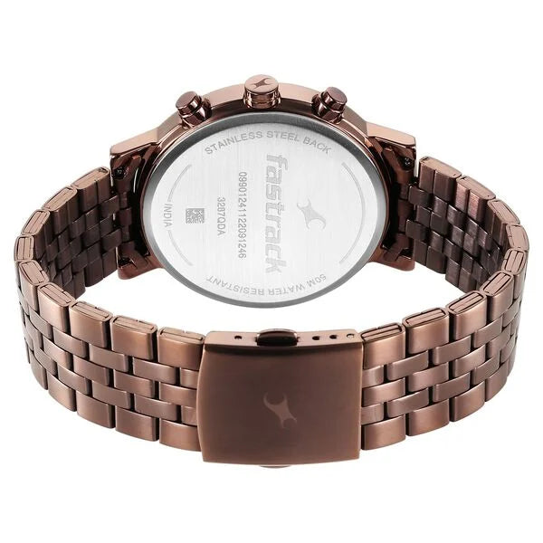 Fastrack Tick Tock Brown Dial Watch for Guys 3287QM03 - KRISHNA WATCH COMPANY