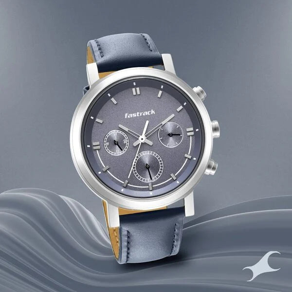 Fastrack Tick Tock Quartz Multifunction Watch for Guys 3287SL01 - KRISHNA WATCH COMPANY