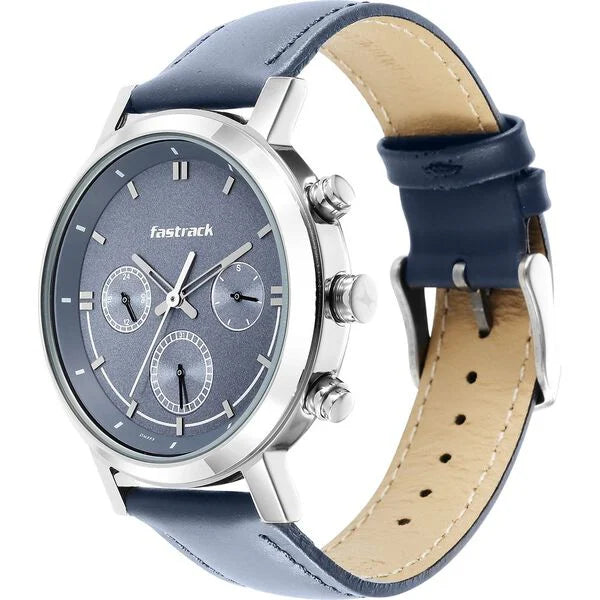 Fastrack Tick Tock Quartz Multifunction Watch for Guys 3287SL01 - KRISHNA WATCH COMPANY