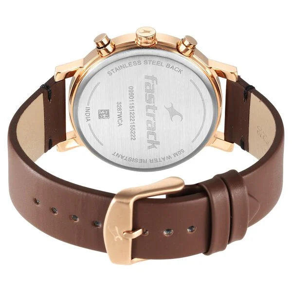 Fastrack Tick Tock White Dial Watch for Guys 3287wl01 - KRISHNA WATCH COMPANY