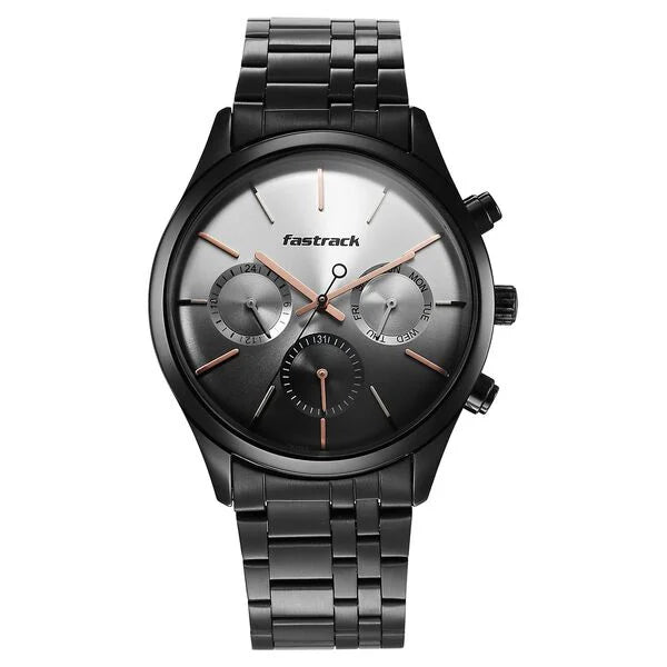 Fastrack Opulence Quartz Multifunction Watch for Guys 3288NM01 - KRISHNA WATCH COMPANY