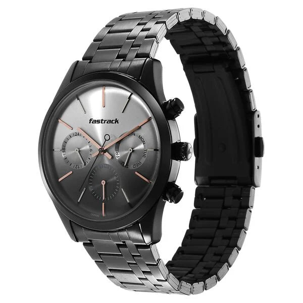 Fastrack Opulence Quartz Multifunction Watch for Guys 3288NM01 - KRISHNA WATCH COMPANY