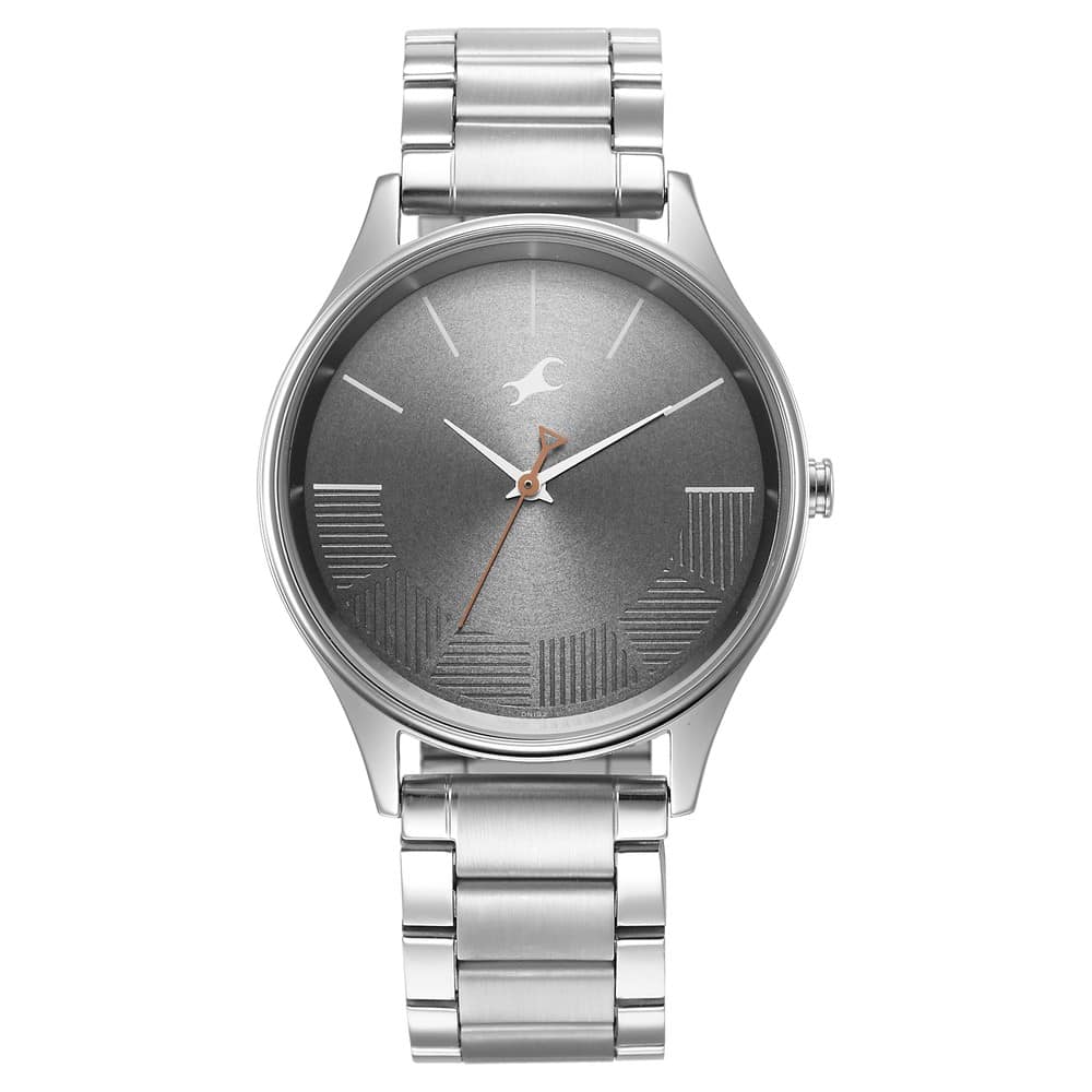 Fastrack STUNNERS IN GREY DIAL & METAL STRAP - 3291SM01 - KRISHNA WATCH COMPANY
