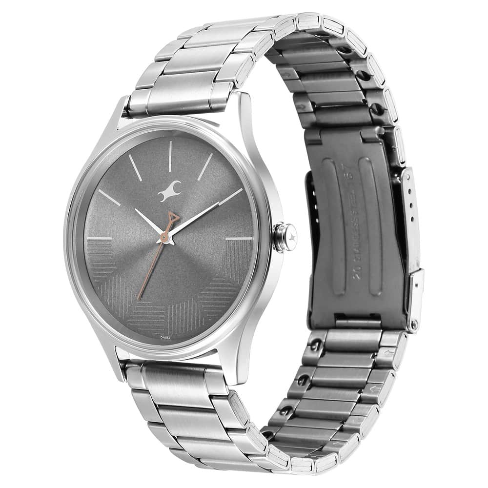 FASTRACK STUNNERS IN GREY DIAL & METAL STRAP 3291SM01 - KRISHNA WATCH COMPANY