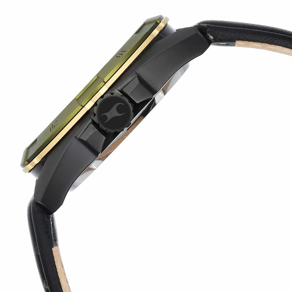 FASTRACK AUTOMATICS BLACK DIAL LEATHER STRAP WATCH FOR GUYS 3297KL01 - KRISHNA WATCH COMPANY