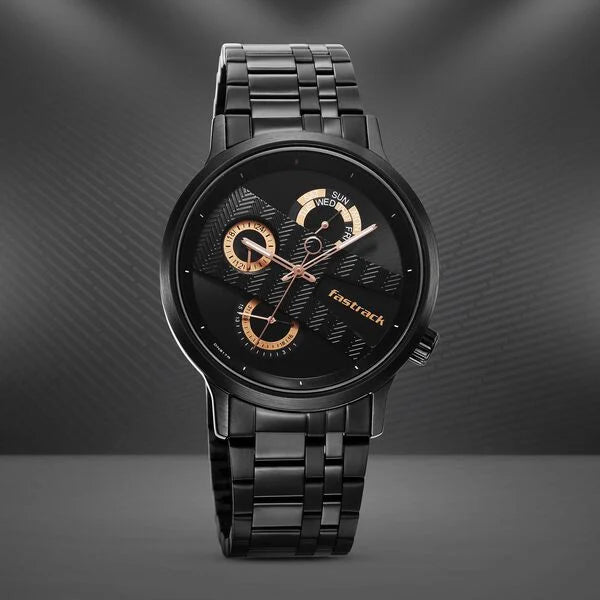 Fastrack Exuberant Quartz Multifunction Watch for Guys 3301NM01 - KRISHNA WATCH COMPANY