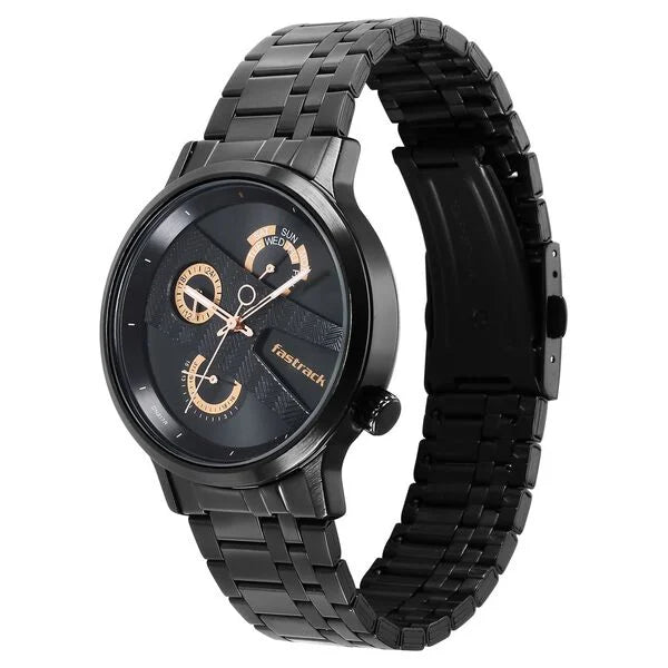 Fastrack Exuberant Quartz Multifunction Watch for Guys 3301NM01 - KRISHNA WATCH COMPANY