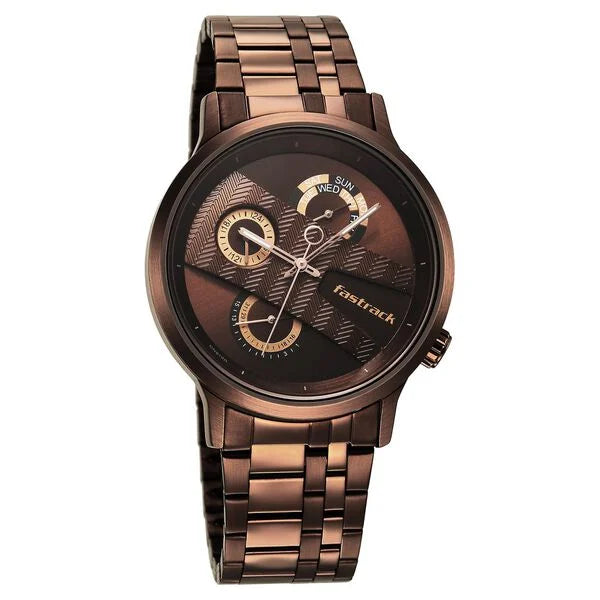 Fastrack Exuberant Quartz Multifunction Watch for Guys 3301QM01 - KRISHNA WATCH COMPANY