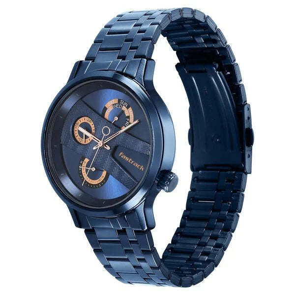 Fastrack Exuberant Quartz Multifunction Watch for Guys 3301QM02 - KRISHNA WATCH COMPANY