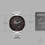 Fastrack Street Opulence Quartz Sun Moon Multifunction Watch For Guys 3303KM05 - KRISHNA WATCH COMPANY