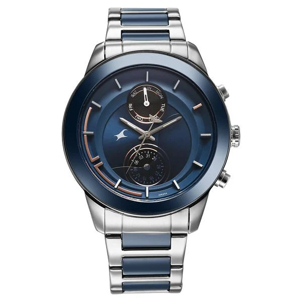 Fastrack Oceanyx - Ceramic Blue Dial Watch For Guys 3304kd02