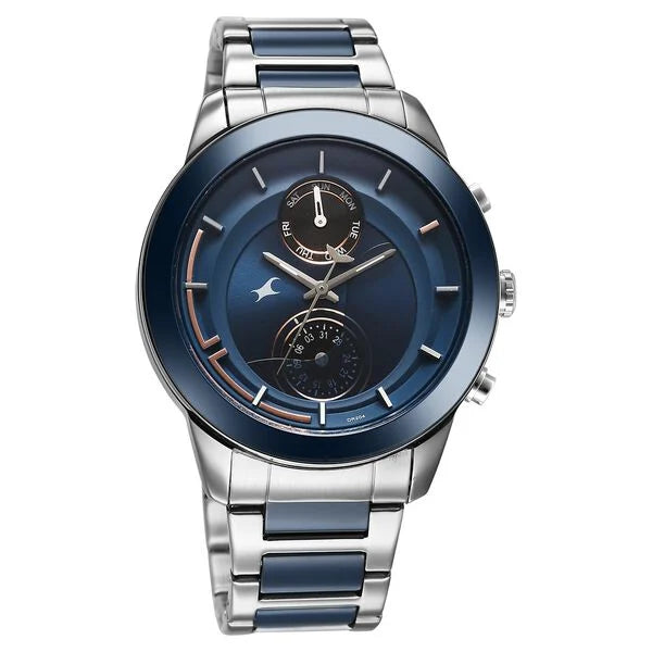 Fastrack Oceanyx - Ceramic Blue Dial Watch For Guys - 3304KD02 - KRISHNA WATCH COMPANY