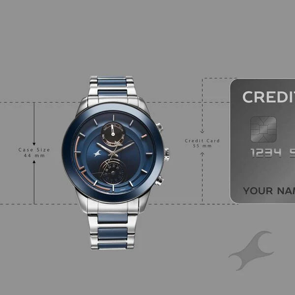 Fastrack Oceanyx - Ceramic Blue Dial Watch For Guys - 3304KD02 - KRISHNA WATCH COMPANY