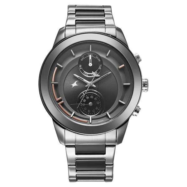 Fastrack Oceanyx - Ceramic Quartz Multifunction Watch For Guys 3304kd03 - KRISHNA WATCH COMPANY