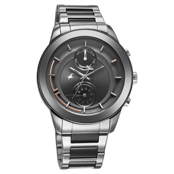 Fastrack Oceanyx - Ceramic Quartz Multifunction Watch For Guys 3304kd03 - KRISHNA WATCH COMPANY