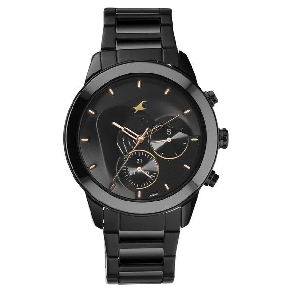 Fastrack Cerame Quartz Multifunction Watch for Guys 3304ND01 - KRISHNA WATCH COMPANY