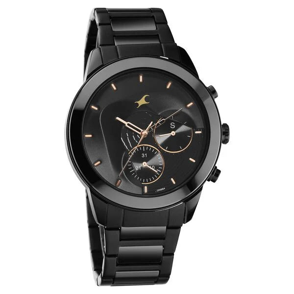Fastrack Cerame Quartz Multifunction Watch for Guys 3304ND01 - KRISHNA WATCH COMPANY