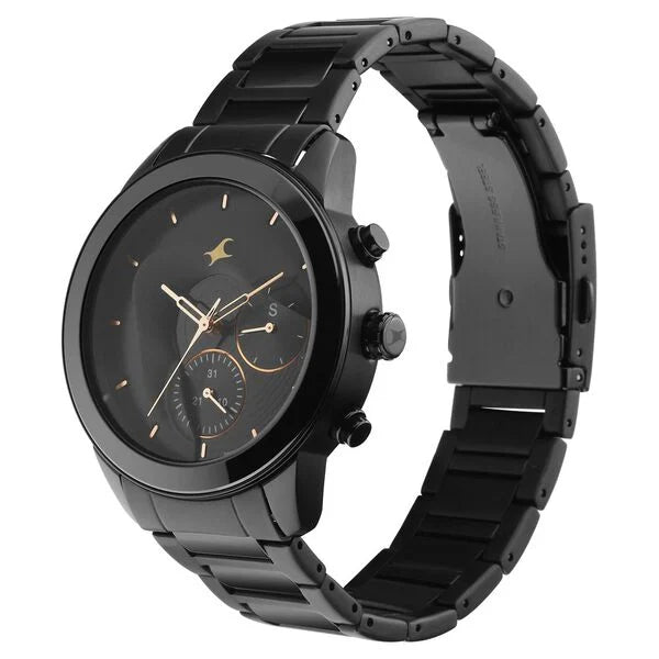 Fastrack Cerame Quartz Multifunction Watch for Guys 3304ND01 - KRISHNA WATCH COMPANY