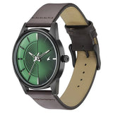 Fastrack Stunners Quartz Analog Green Dial Leather Strap Watch for Guys - 3305nl01