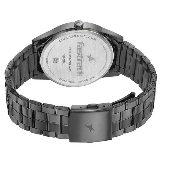Fastrack Stunners Quartz Analog Grey Dial Stainless Steel Strap Watch for Guys 3305nm02 - KRISHNA WATCH COMPANY