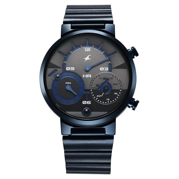 Fastrack Gambit Micromotor Analog Watch for Guys - 3309QM01 - KRISHNA WATCH COMPANY