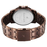Fastrack Pulse Quartz Analog Brown Dial With Brown Stainless steel Strap Watch for Guys 3314qm02f
